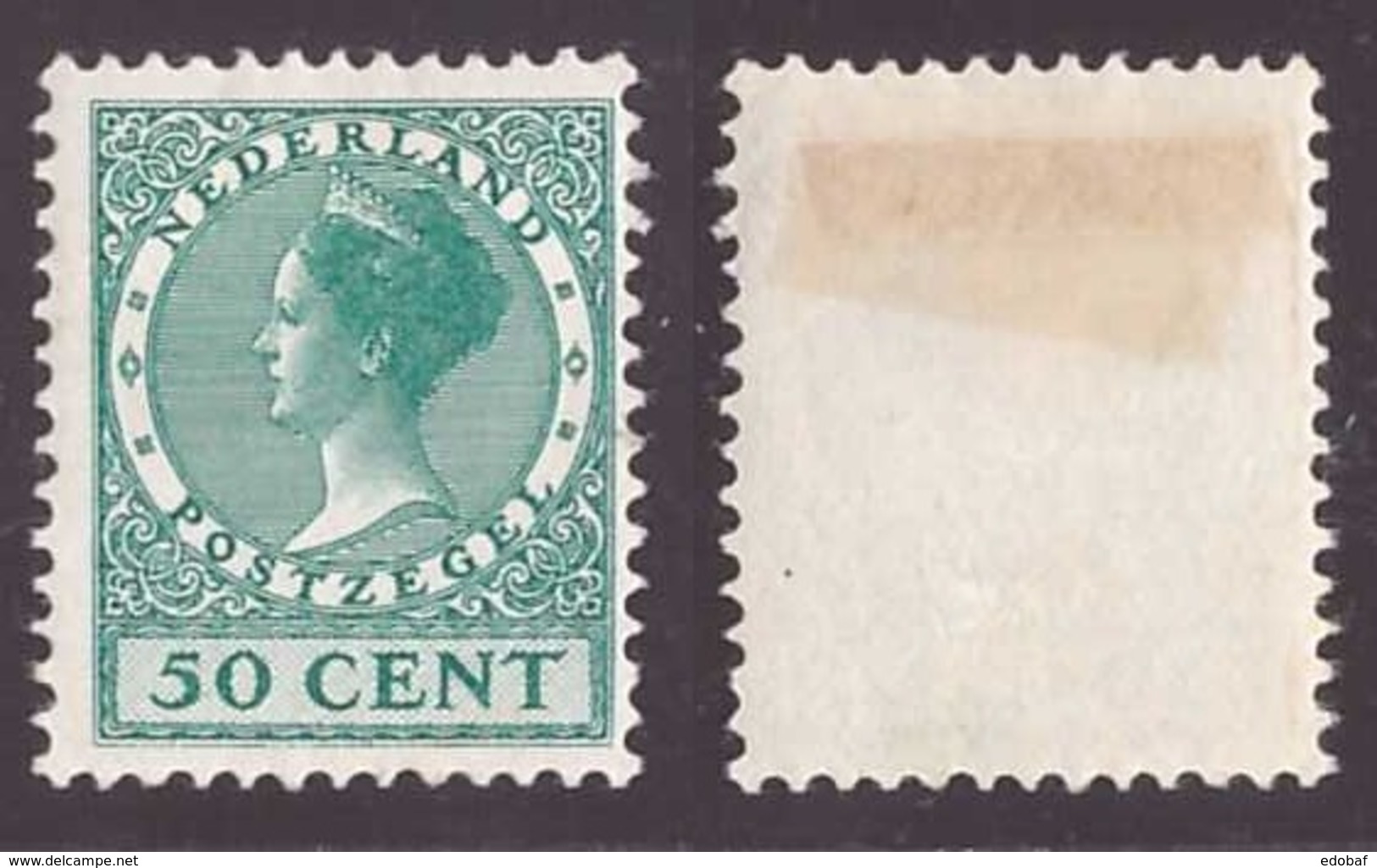Olanda, 50 Centesimi Verde Dentellato 12 1/2 Del 1924 Nuovo *         -CK45 - Neufs