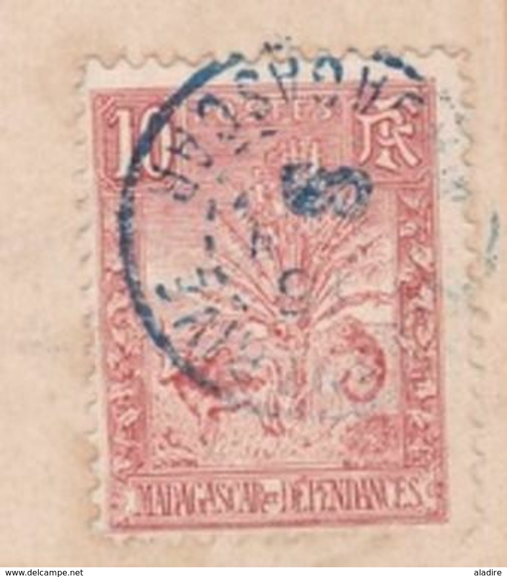 1904 - Carte Postale De Tananarive, Madagascar Vers Saint Mandé, Seine, France  - Affrt 10 C Arbre Du Voyageur - Briefe U. Dokumente