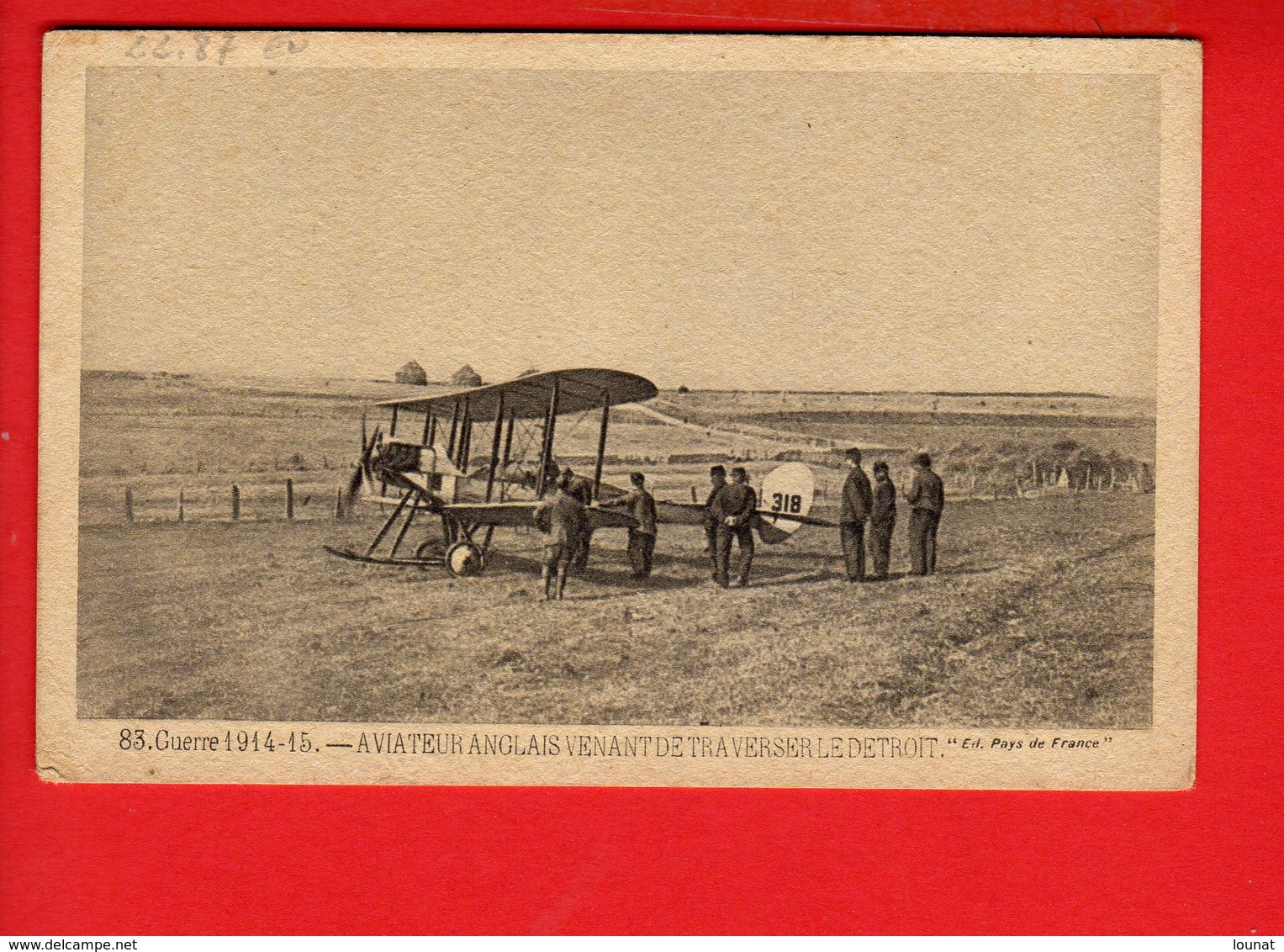 Avion - Guerre 1914-15 - Aviateur Anglais Venant De Traverser Le Détroit - Militaire - 1914-1918: 1ère Guerre