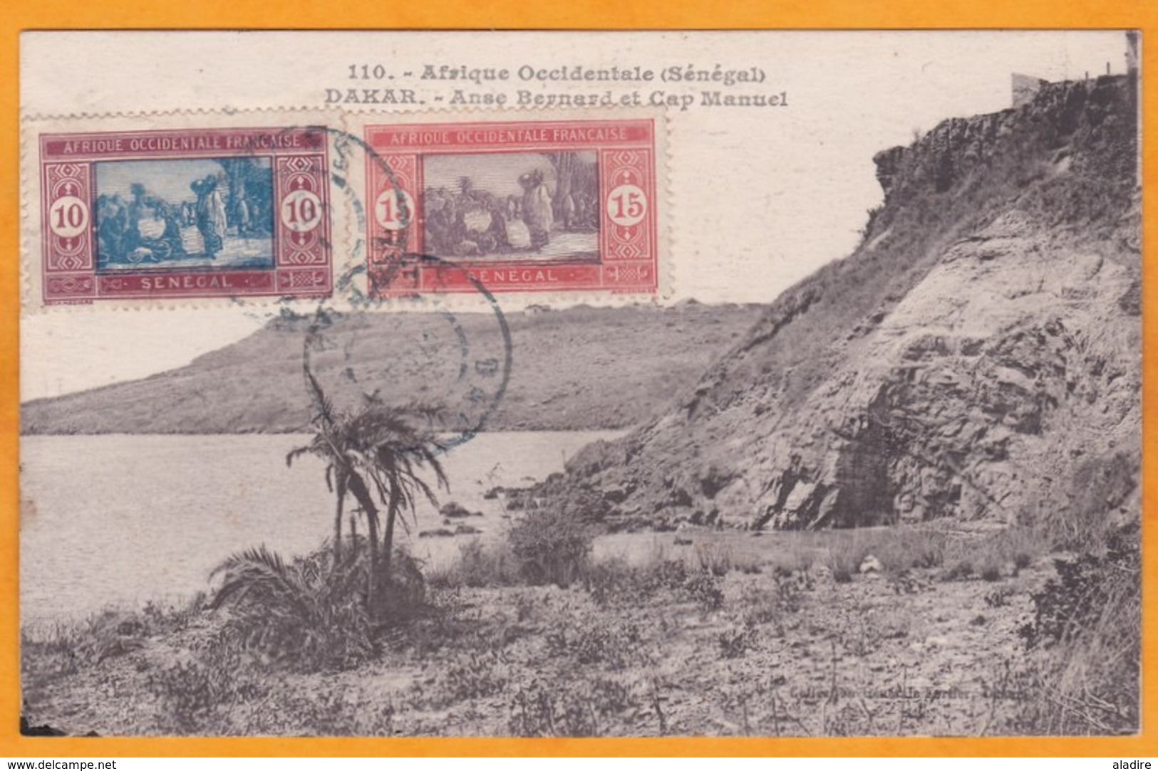 1915 - Carte Postale De Dakar, Sénégal Vers Bordeaux, France  - Affranchissement 25 C - Briefe U. Dokumente