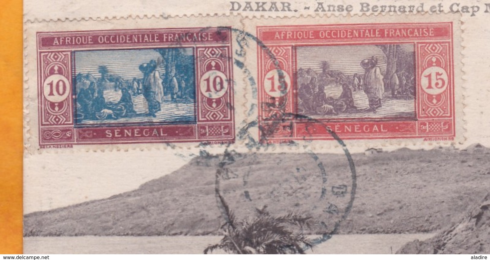 1915 - Carte Postale De Dakar, Sénégal Vers Bordeaux, France  - Affranchissement 25 C - Lettres & Documents