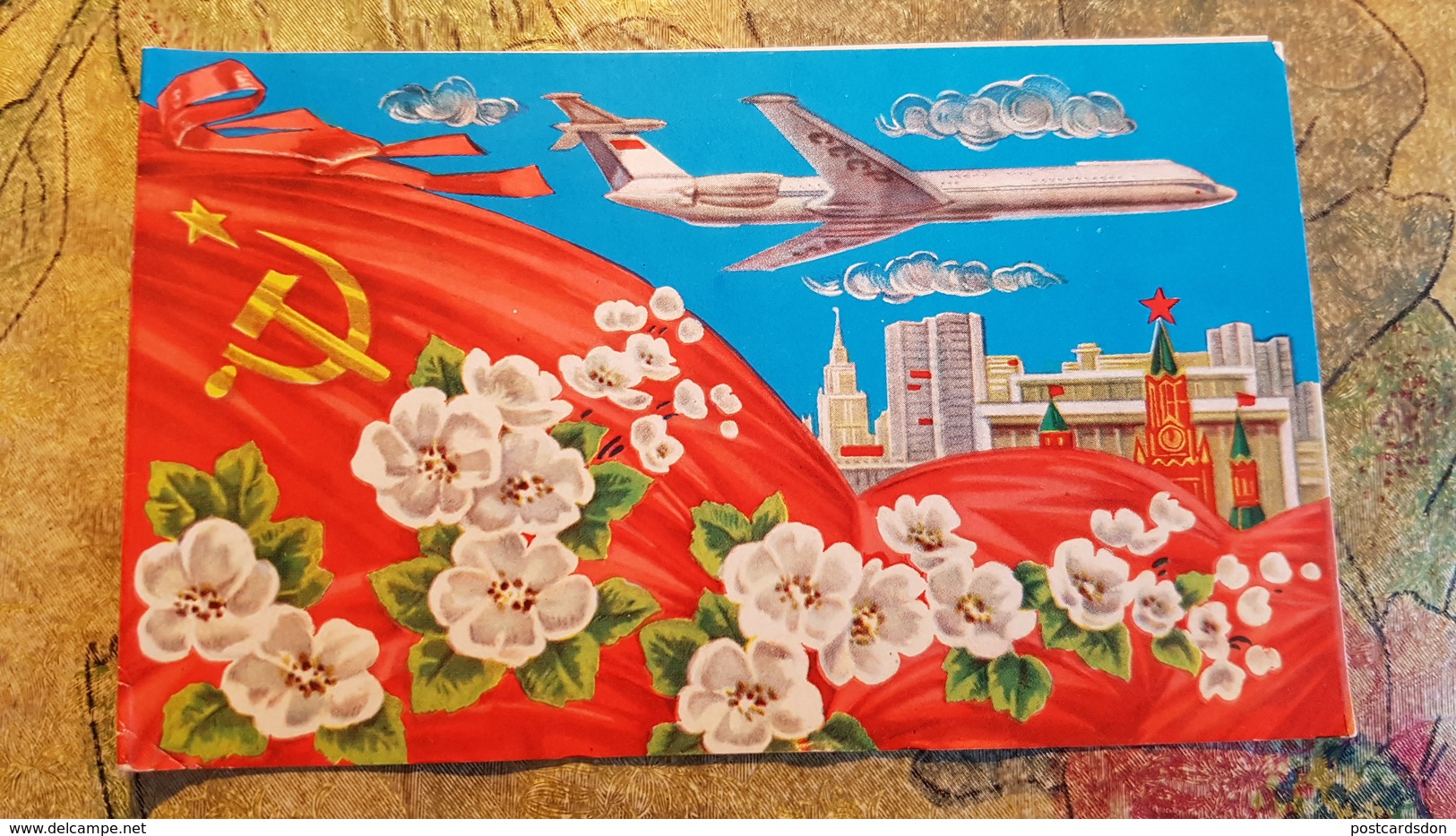 USSR. AEROFLOT Advert . Plane - Avion - Rare Celebration  Postcard 1972 - Altri & Non Classificati