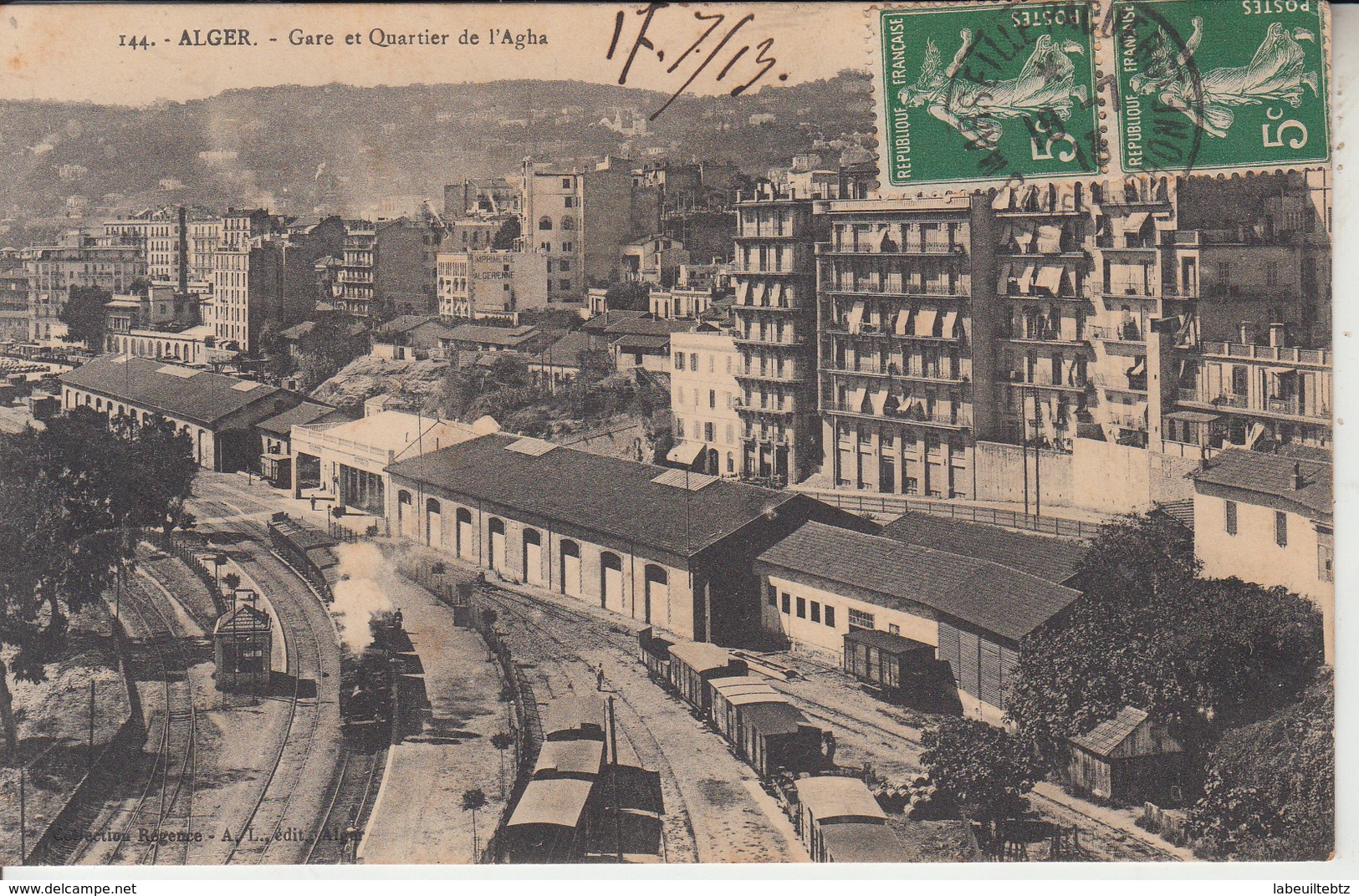 ALGERIE - ALGER - Gare Et Quartier De L'Agha - Algiers