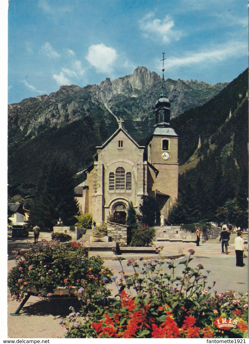 CHAMONIX MONT BLANC L'EGLISE  SURMONTEE PAR LE BREVENT (dil432) - Chamonix-Mont-Blanc