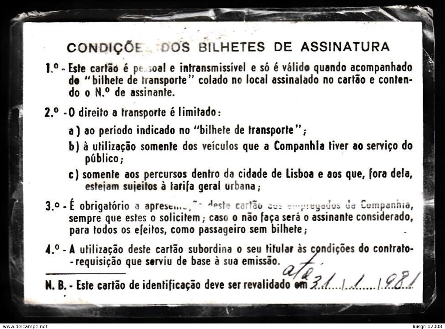 Portugal, PASSE 1998 - CARRIS, Companhia Carris De Ferro De Lisboa - Europa