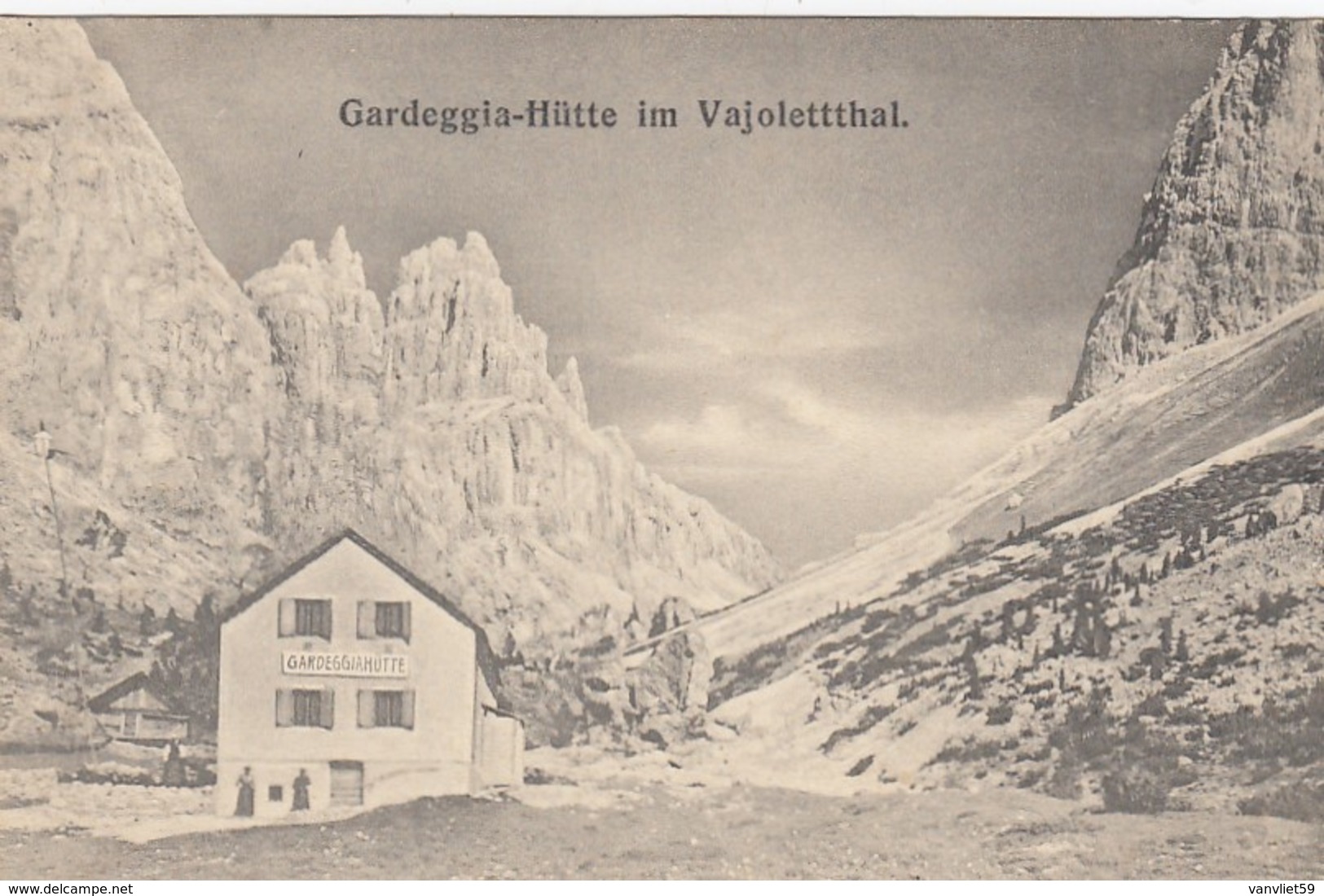 TRENTO-DOLOMITI-GARDEGGIA HUTTE IM VAJOLETTHAL-CARTOLINA NON VIAGGIATA DATATA 17-8-1913 - Trento