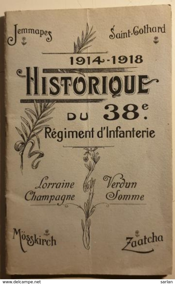 Historique Du 38° Regiment D'Infanterie - Frankreich