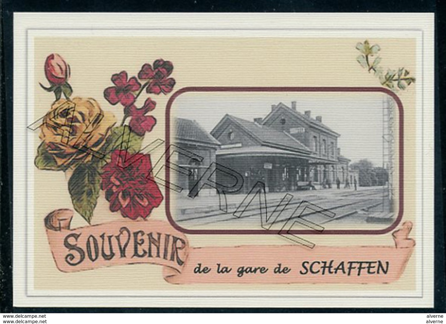 SCHAFFEN ...  2 Cartes Souvenirs Gare ... Train  Creations Modernes Série Limitée - Diest