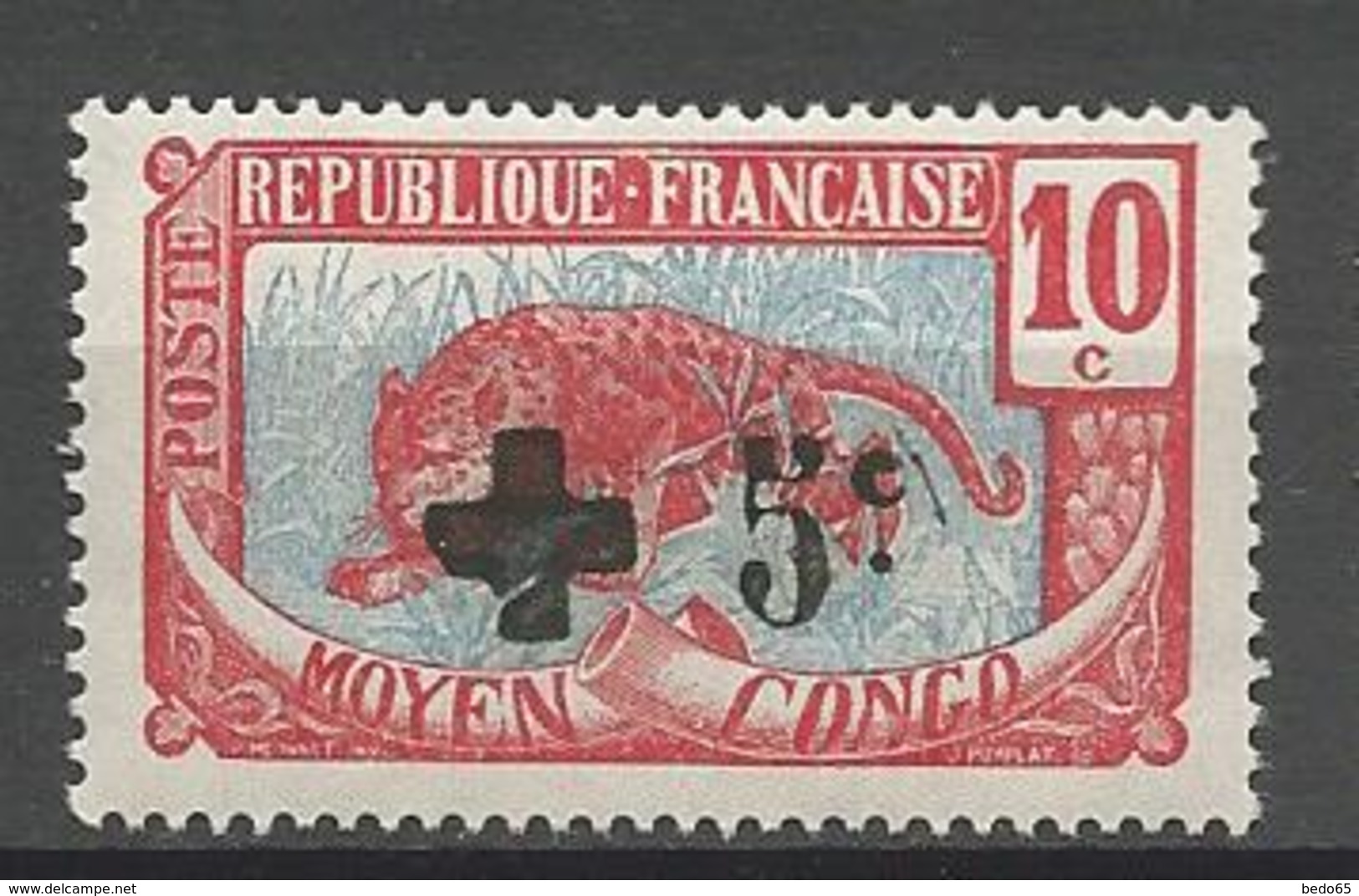 CONGO N° 65 Croix Brisé NEUF* TRACE DE CHARNIERE / MH - Ungebraucht