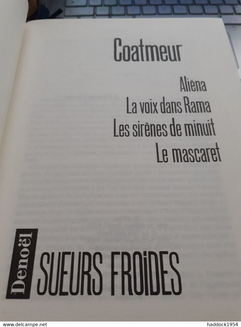 Sueurs Froides COATMEUR éditions Denoel 1991 - Denoel, Coll. Policière