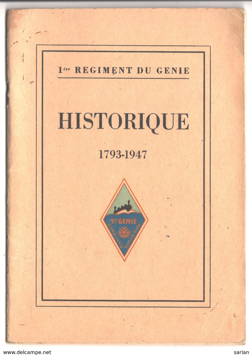 Historique Du 1er Regiment Du Génie - Frankreich