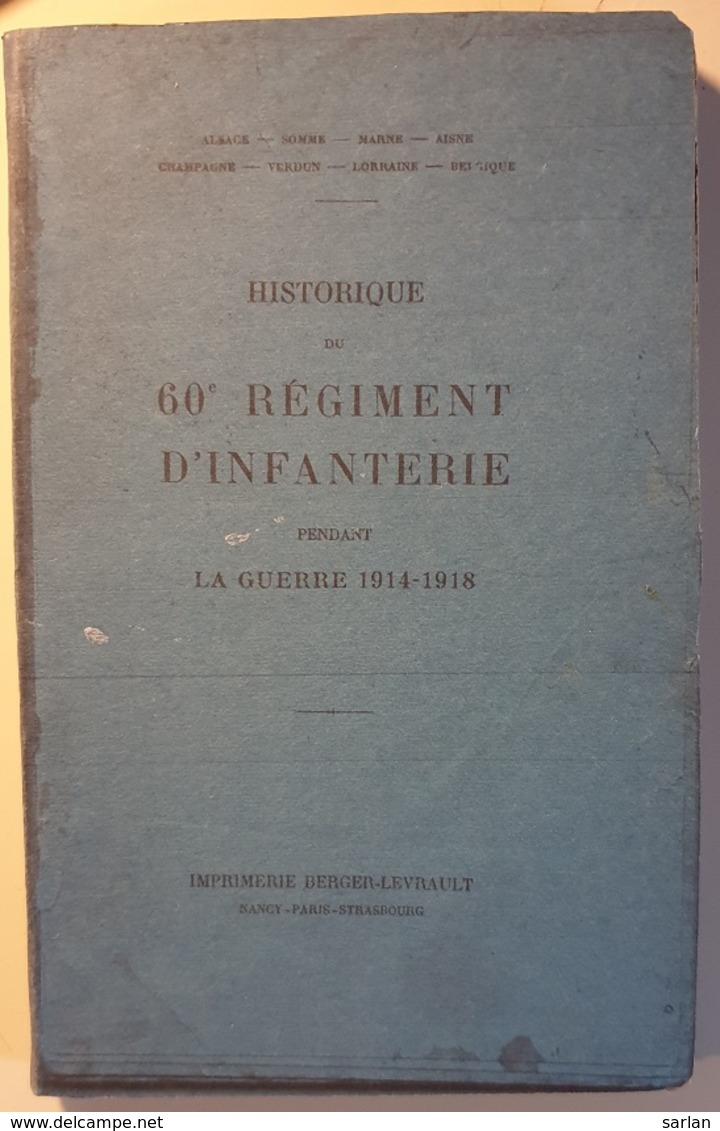 Historique Du 60°Regiment D'infanterie - France