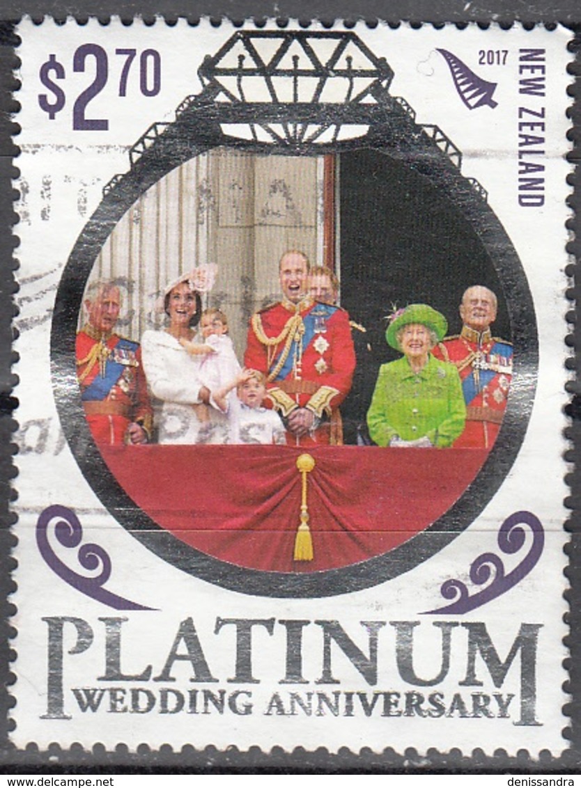 New Zealand 2017 Anniversaire De Mariage Platine De Reine Elizabeth II Et Philip Duc D'Édimbourg O - Gebruikt