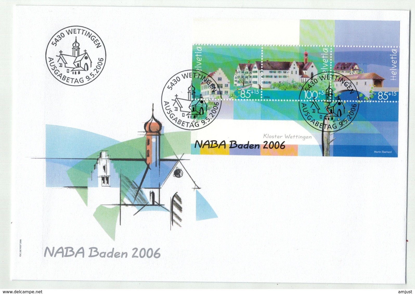 Suisse /Schweiz/Svizzera/Switzerland // FDC  // 2006 // Bloc-feuillet Naba Baden Oblitéré 1er Jour No.93 - FDC