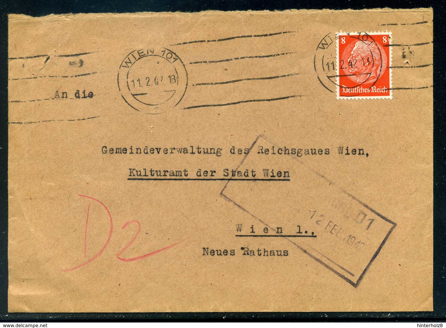 Ostmark/Wien; Brief Des Sicherheitsdienst Des Reichsheers - SS; Gelaufen 1942 - 1939-45