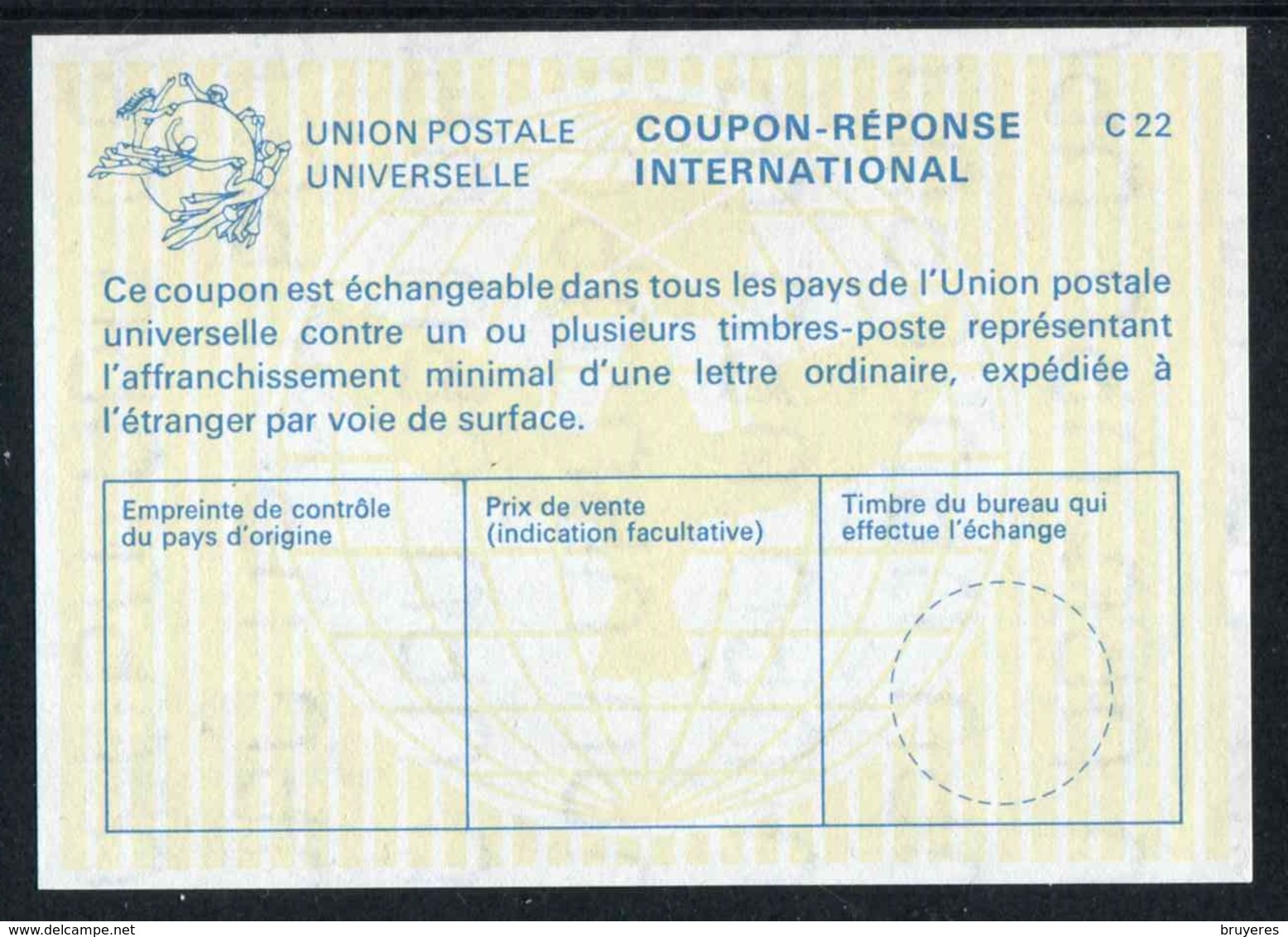 COUPON-REPONSE INTERNATIONAL (C 22) - Cupón-respuesta