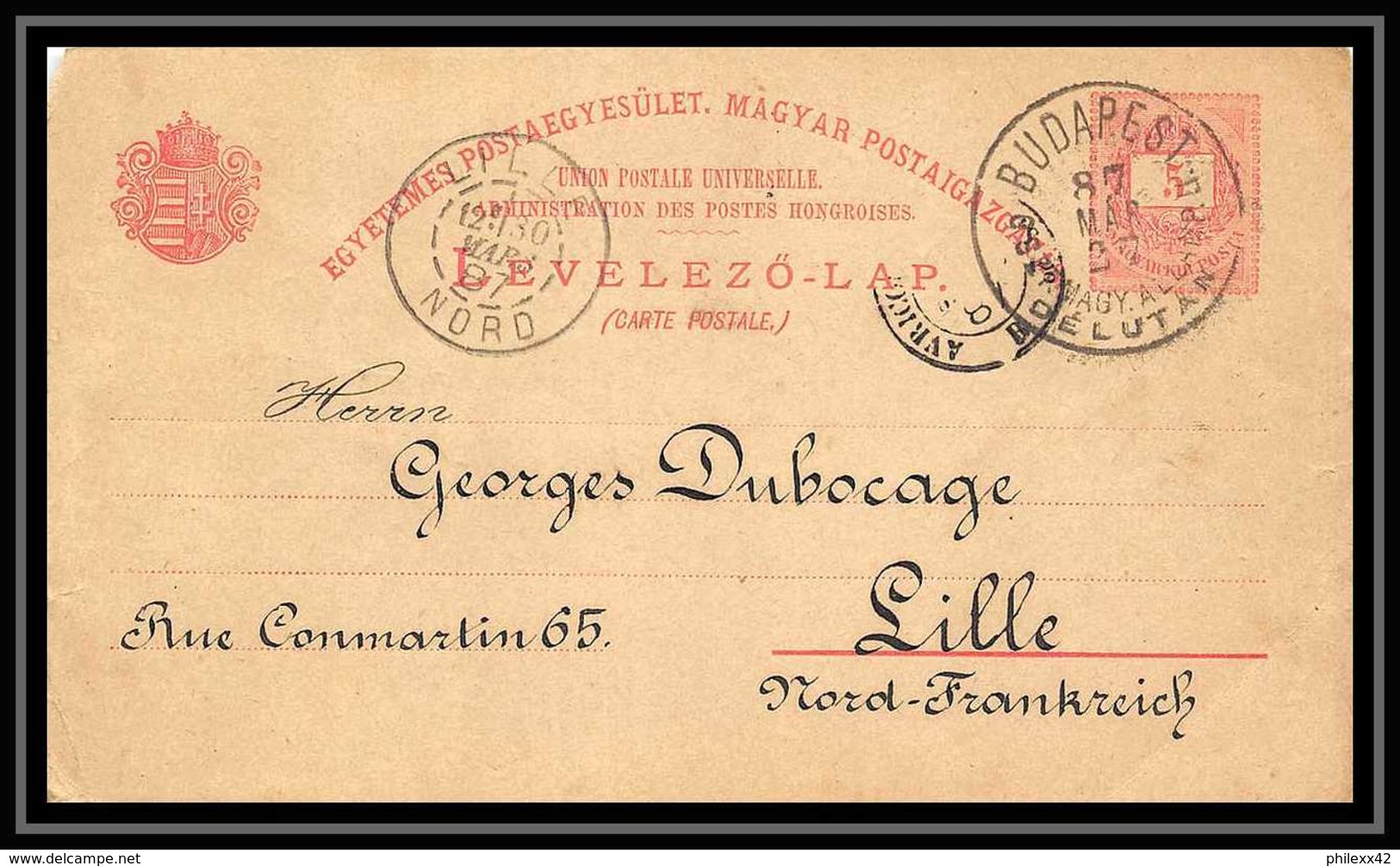 4649 Budapest Lille 1887 Carte Postale Hongrie (Hungary) Entier Postal Stationery - Postal Stationery