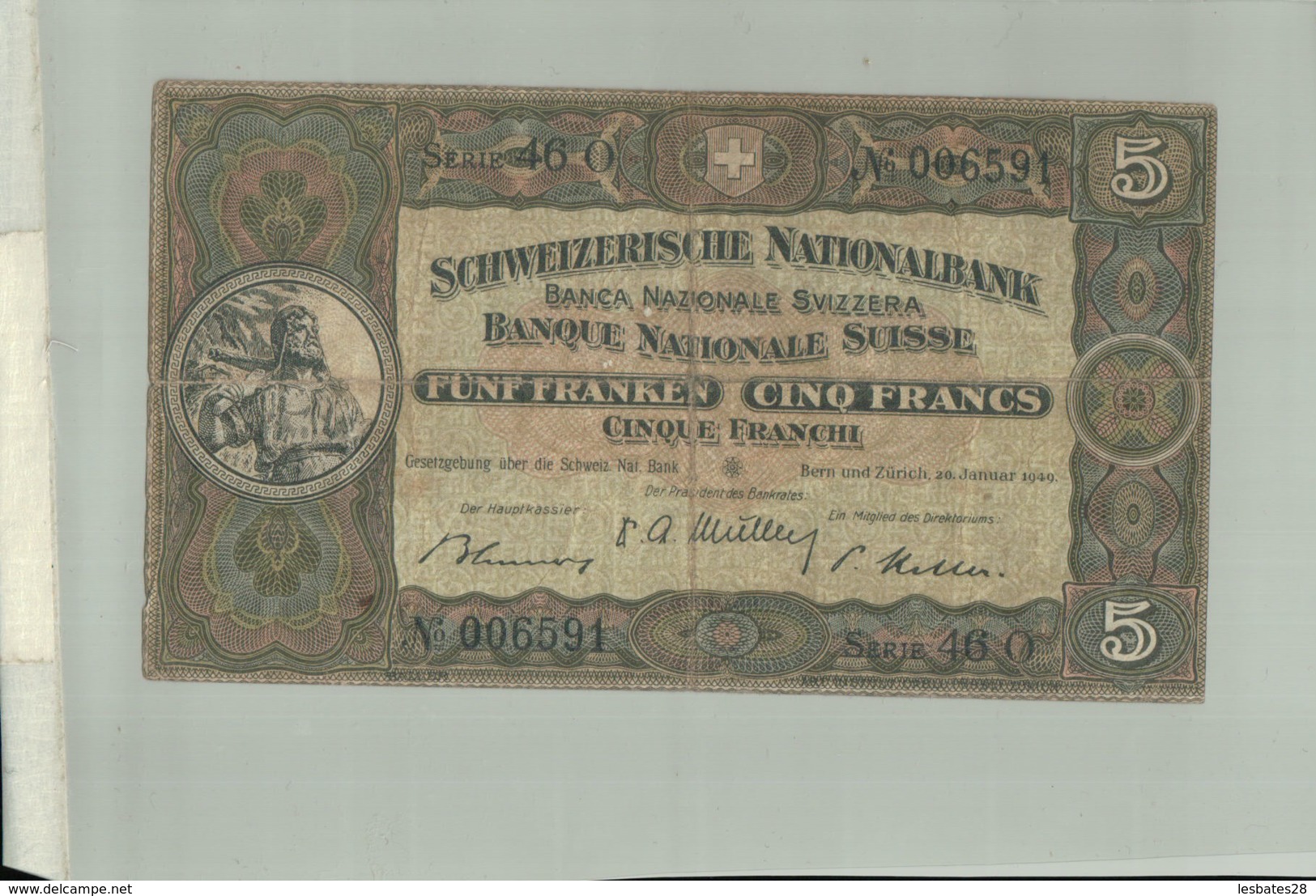 Billet De Banque SUISSE 5 FRANCS  1976     DEC 2019 Gerar - Schweiz