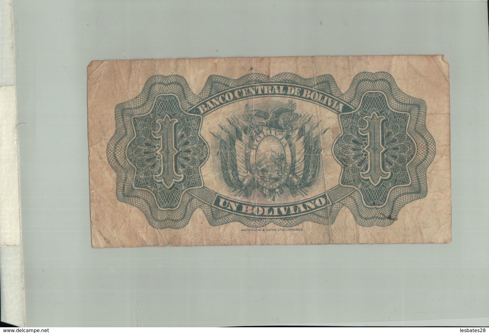 Billet De Banque  Bolivie Un Boliviano 1928    DEC 2019 Gerar - Bolivie