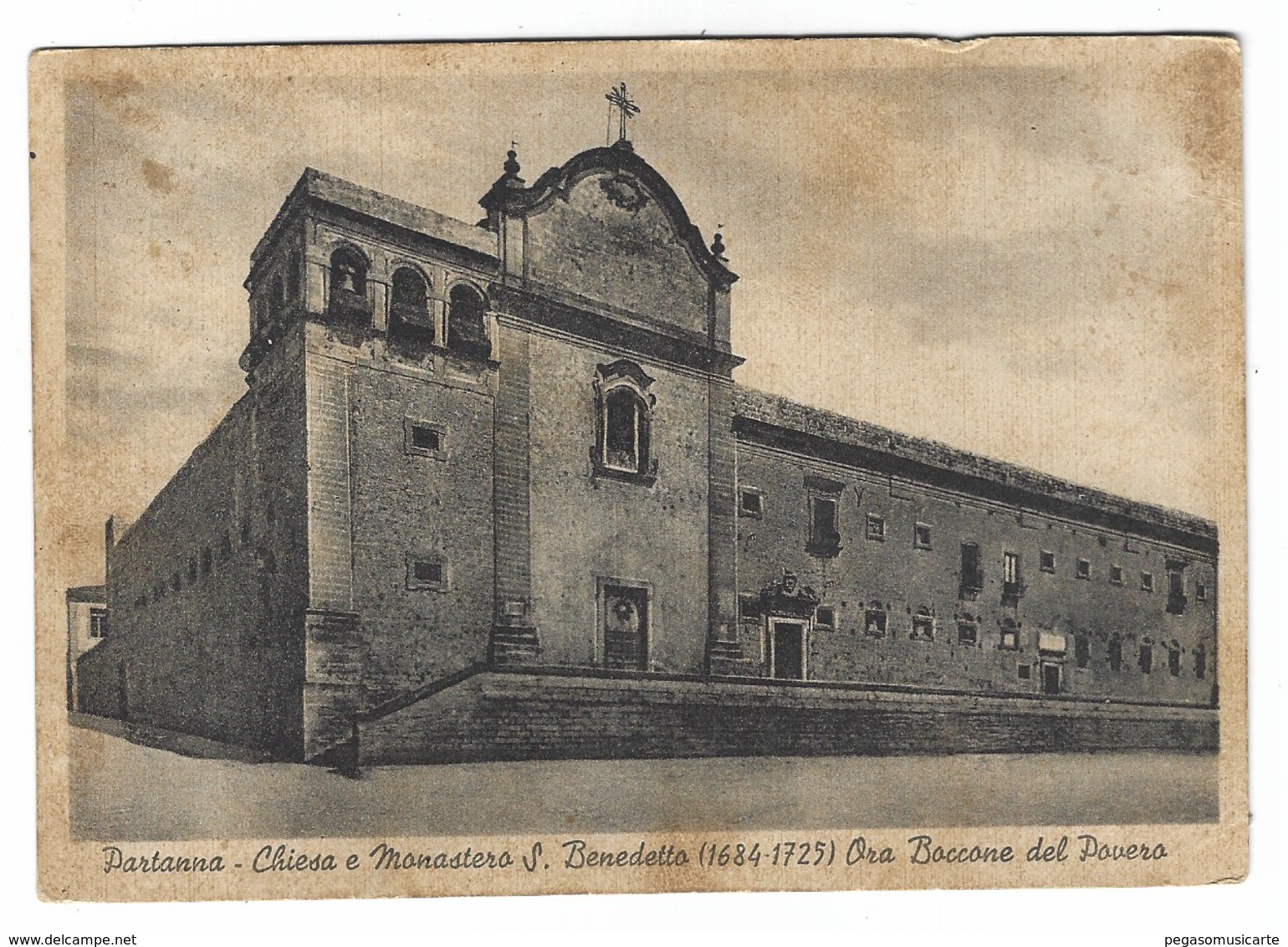 2129 - PARTANNA CHIESA E MONASTERO S BENEDETTO ORA BOCCONE DEL POVERO TRAPANI 1947 - Altri & Non Classificati