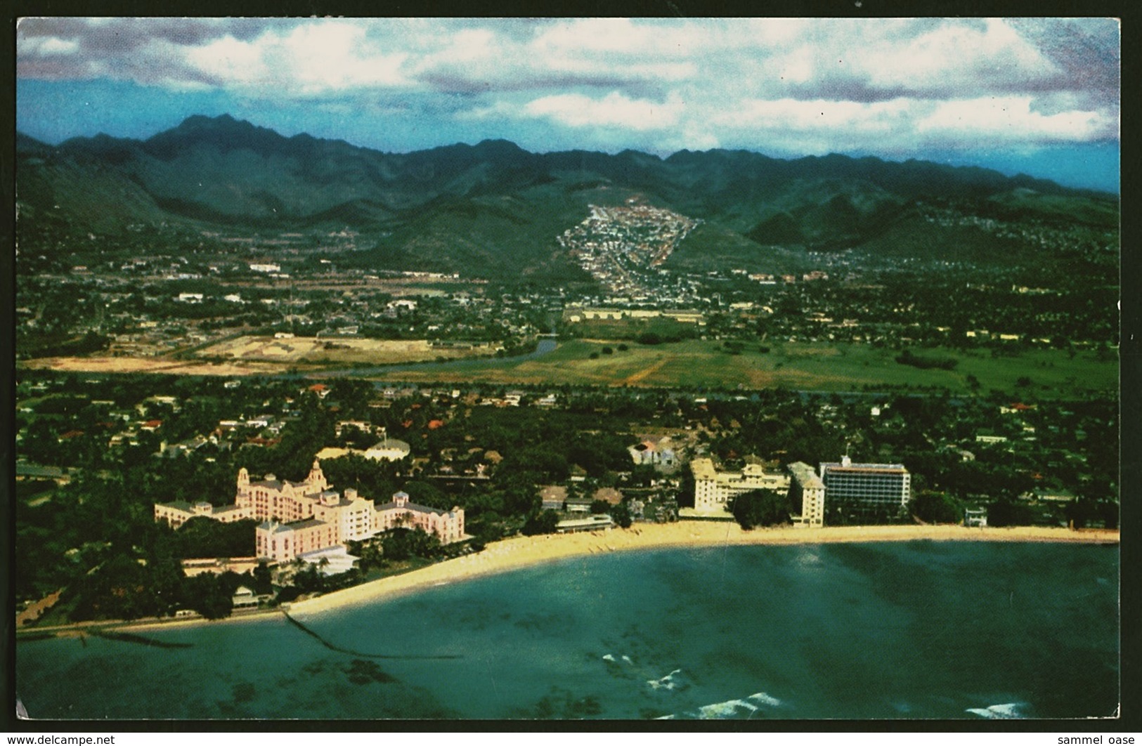 Waikiki Aerial / Honululu / Hawaii  - Hotels Royal Hawaiain  -  Moana And  -  Ansichtskarte Ca.1957  (11914) - Oahu