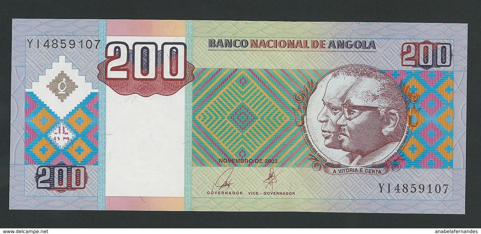 ANGOLA 200 KWANZAS 2003 UNC - Angola