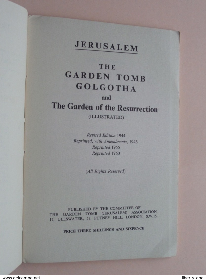 JERUSALEM - THE GARDEN TOMB GOLGOTHA And The Garden Of Resurrection / 44 Pages ILLUSTRATED ( Zie / Voir Photo ) - Judaismo