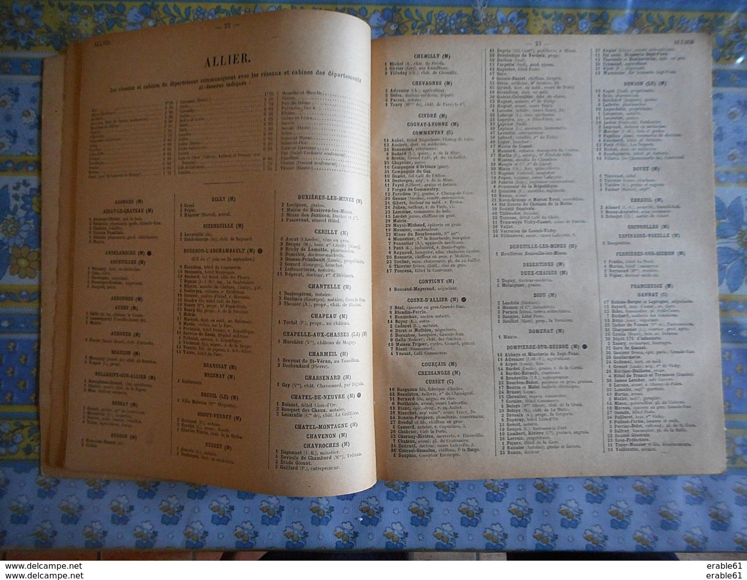 LISTE OFFICIELLE DES ABONNES AUX RESEAUX TELEPHONIQUES REGION SUD EST 1917 Imp NATIONALE ANNUAIRE TELEPHONE - Annuaires Téléphoniques