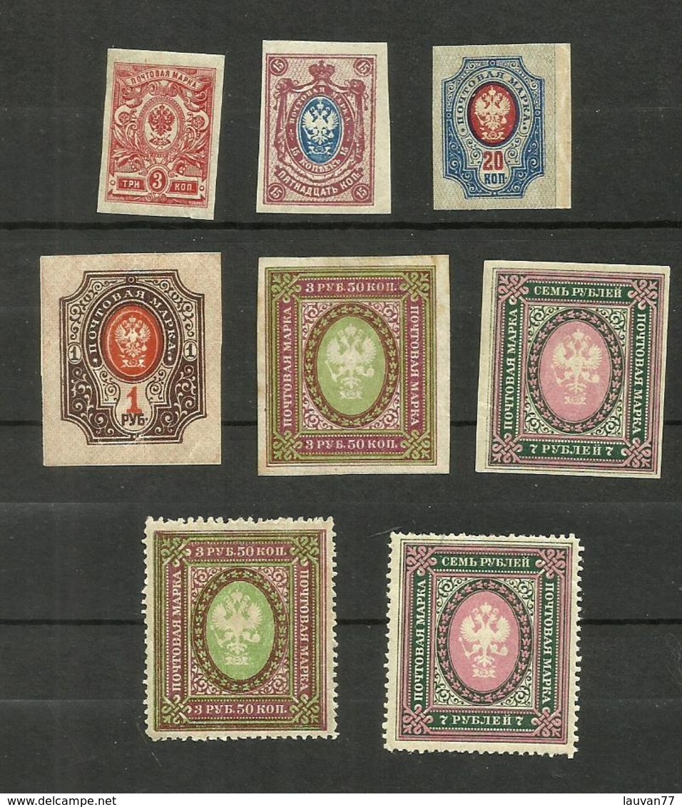 Russie N°111, 115, 116, 121, 122, 124, 126, 127a, Neufs Avec Charnière* Cote 4.10 Euros - Unused Stamps