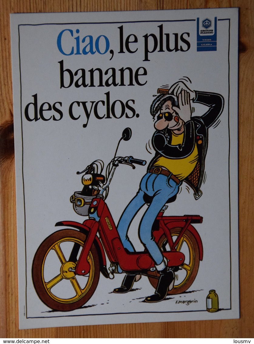 Ciao Le Plus Banane Des Cyclos - Dessin Margerin / BD Lucien / Ricky Banlieue - Publicité Cyclomoteur Vespa - (n°16802) - Publicité