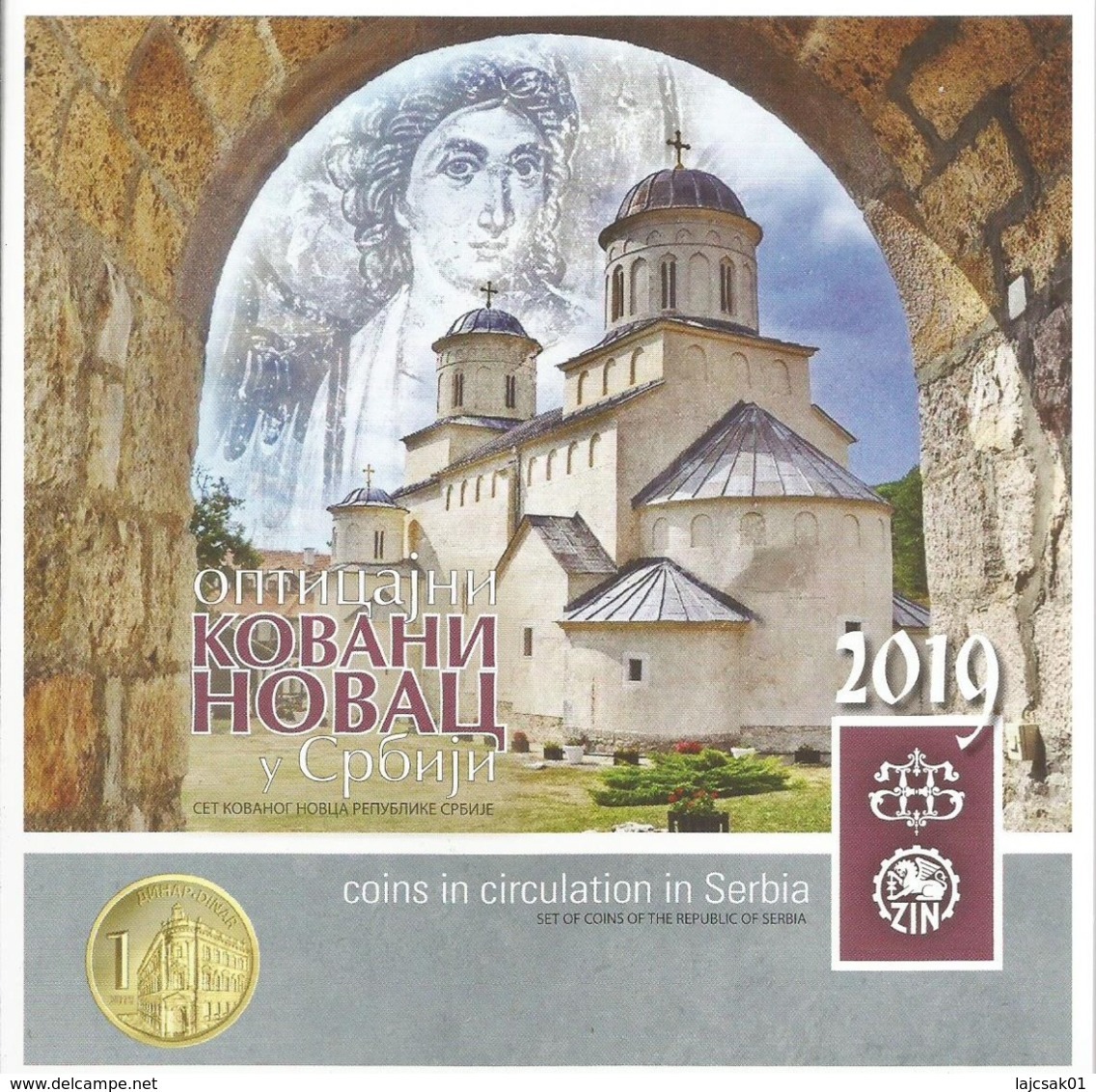 Serbia 2019. Mint Set Of The National Bank Of Serbia With Medal 800 YEARS OF MILESEVA MONASTERY - Serbie
