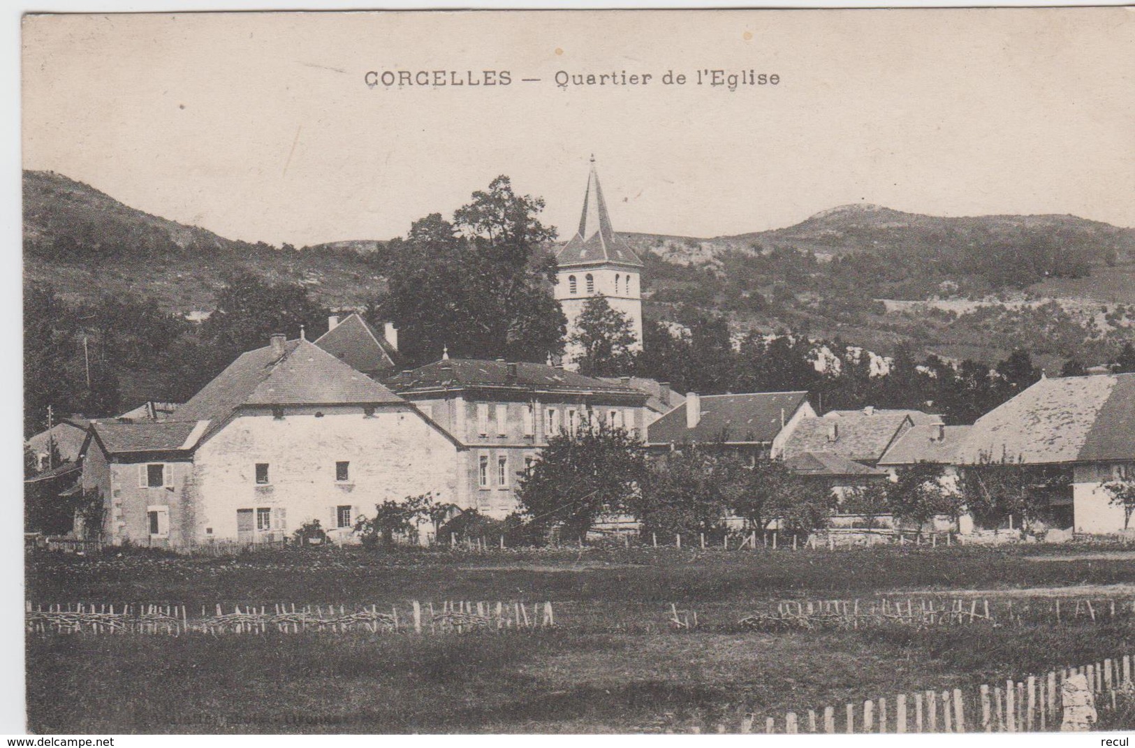 CÔTE D'OR - CORCELLES - Quartier De L'Eglise  ( - Ecrite En 1918 ) - Andere & Zonder Classificatie