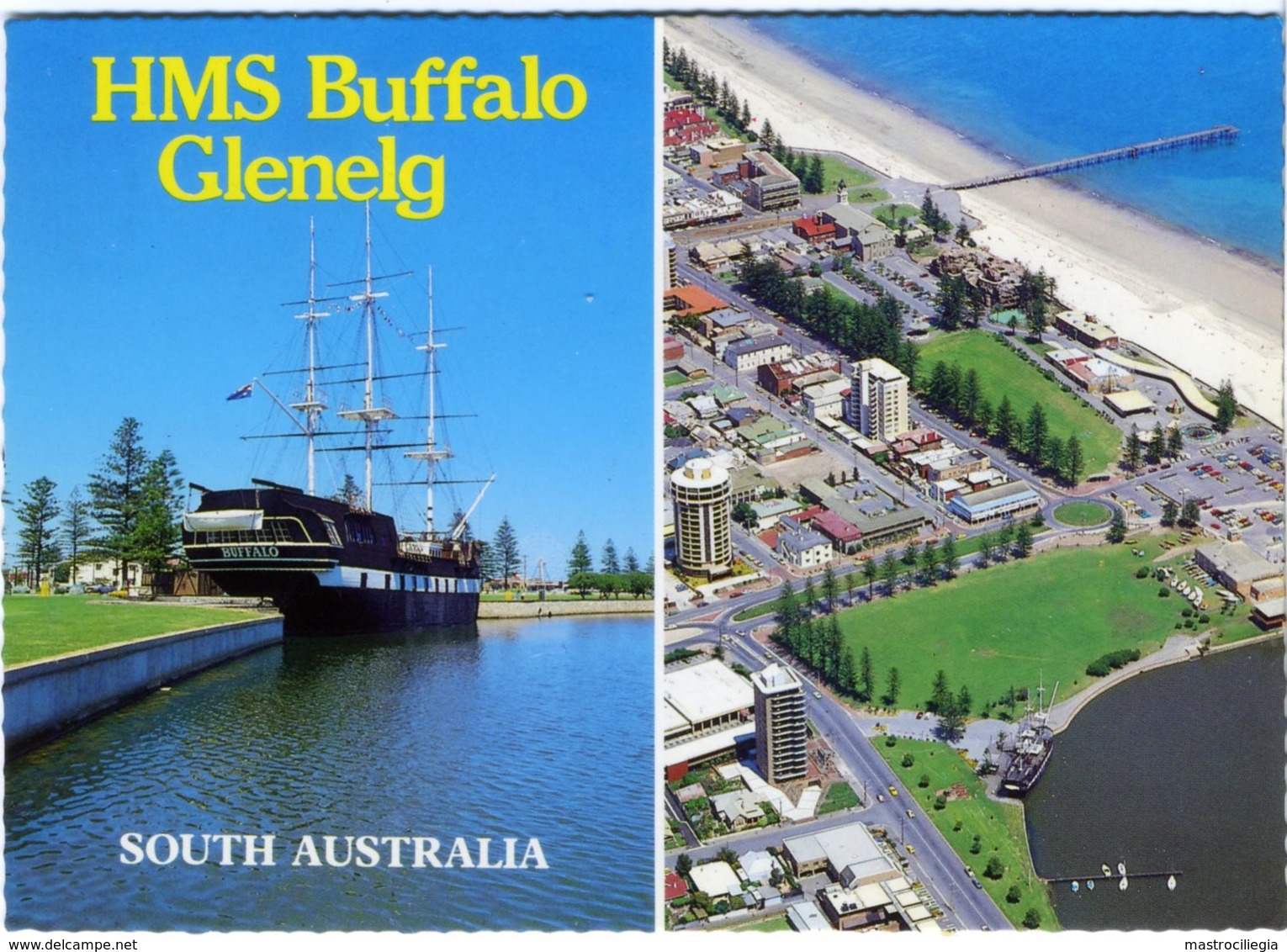 AUSTRALIA  SA  GLENELG  HMS Buffalo  Aerial View Of Glenelg - Altri & Non Classificati