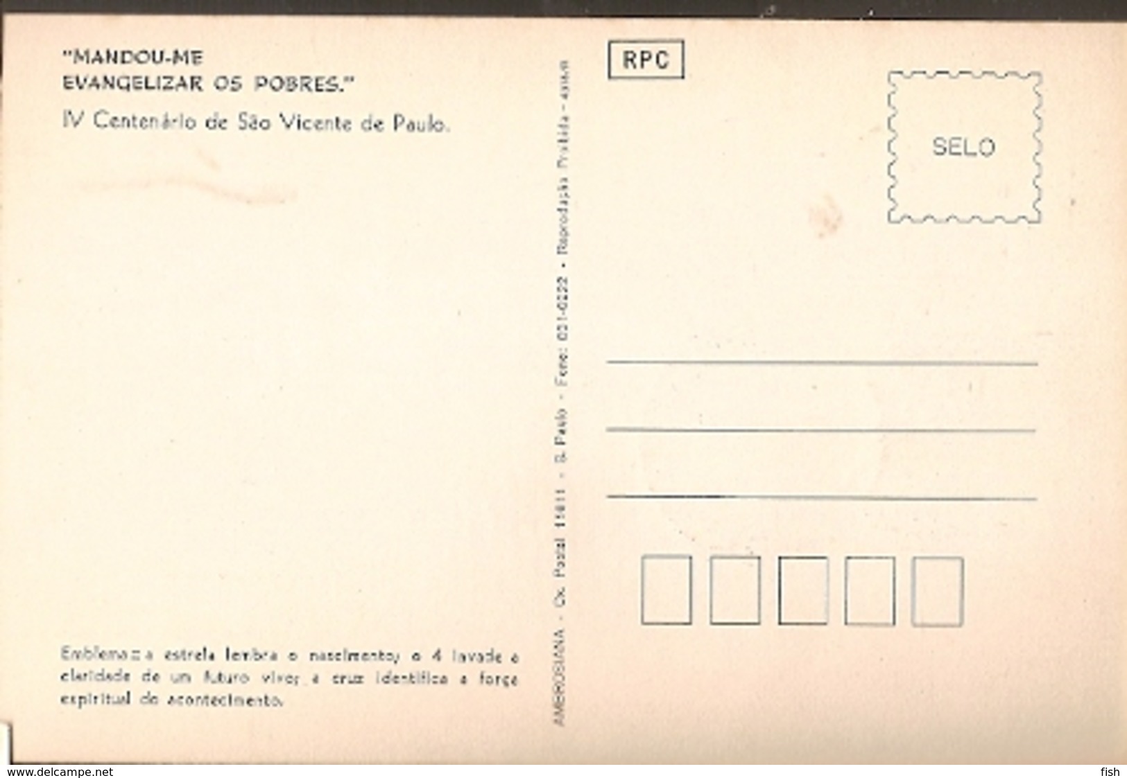 Brazil & Maximum Card, 1IV Centenary Of Saint Vincent De Paulo, Rio De Janeiro 1982 (6884) - Tarjetas – Máxima