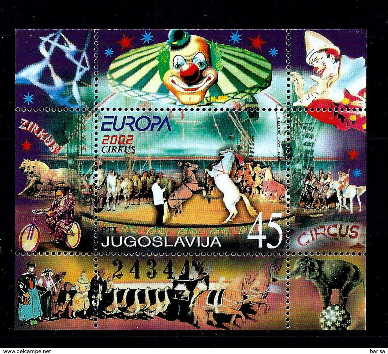 Yugoslavia 2002: Europa -  The Circus,  MNH** - 2002