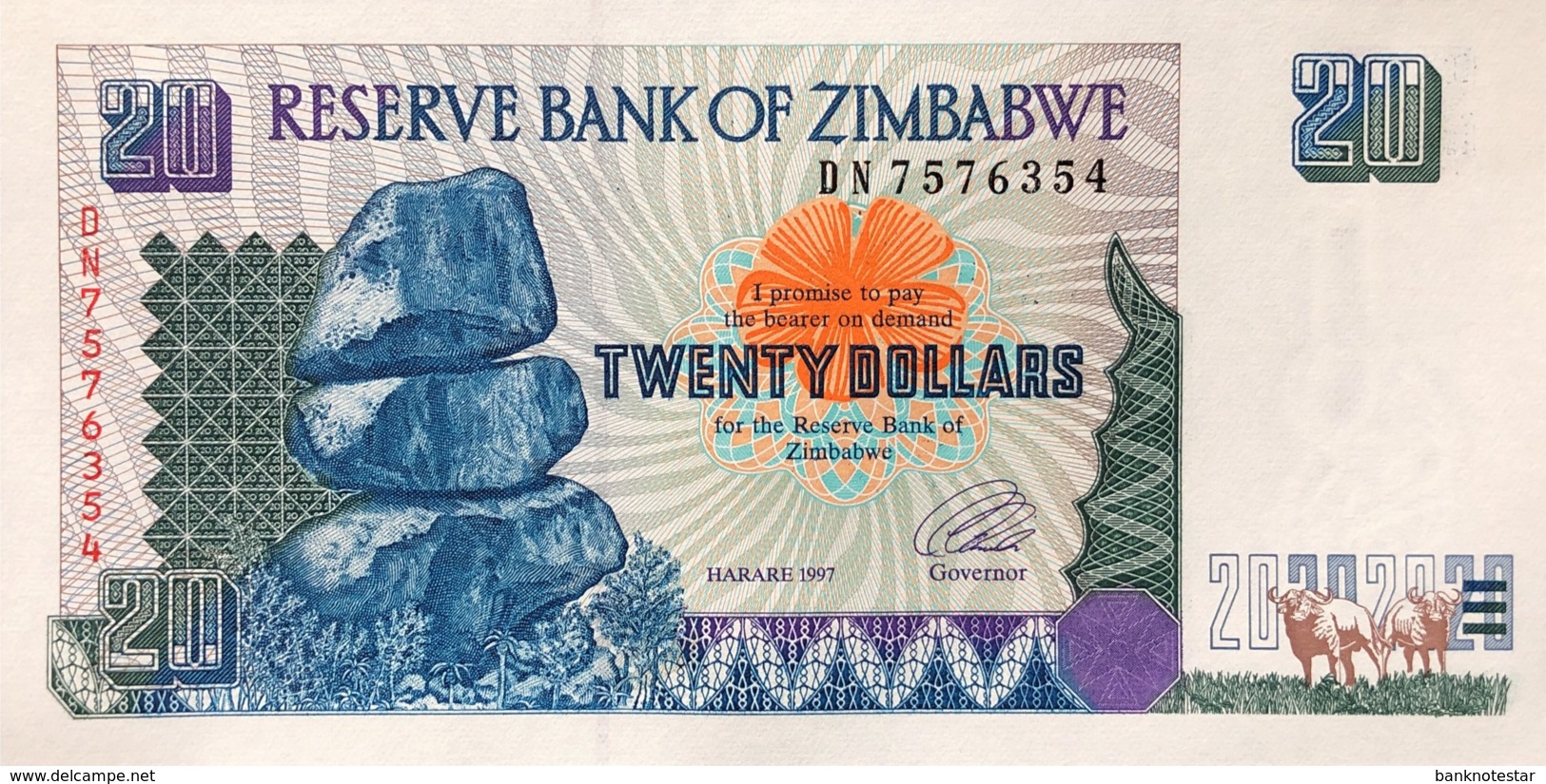 Zimbabwe 20 Dollars, P-7 (1997) - UNC - Simbabwe