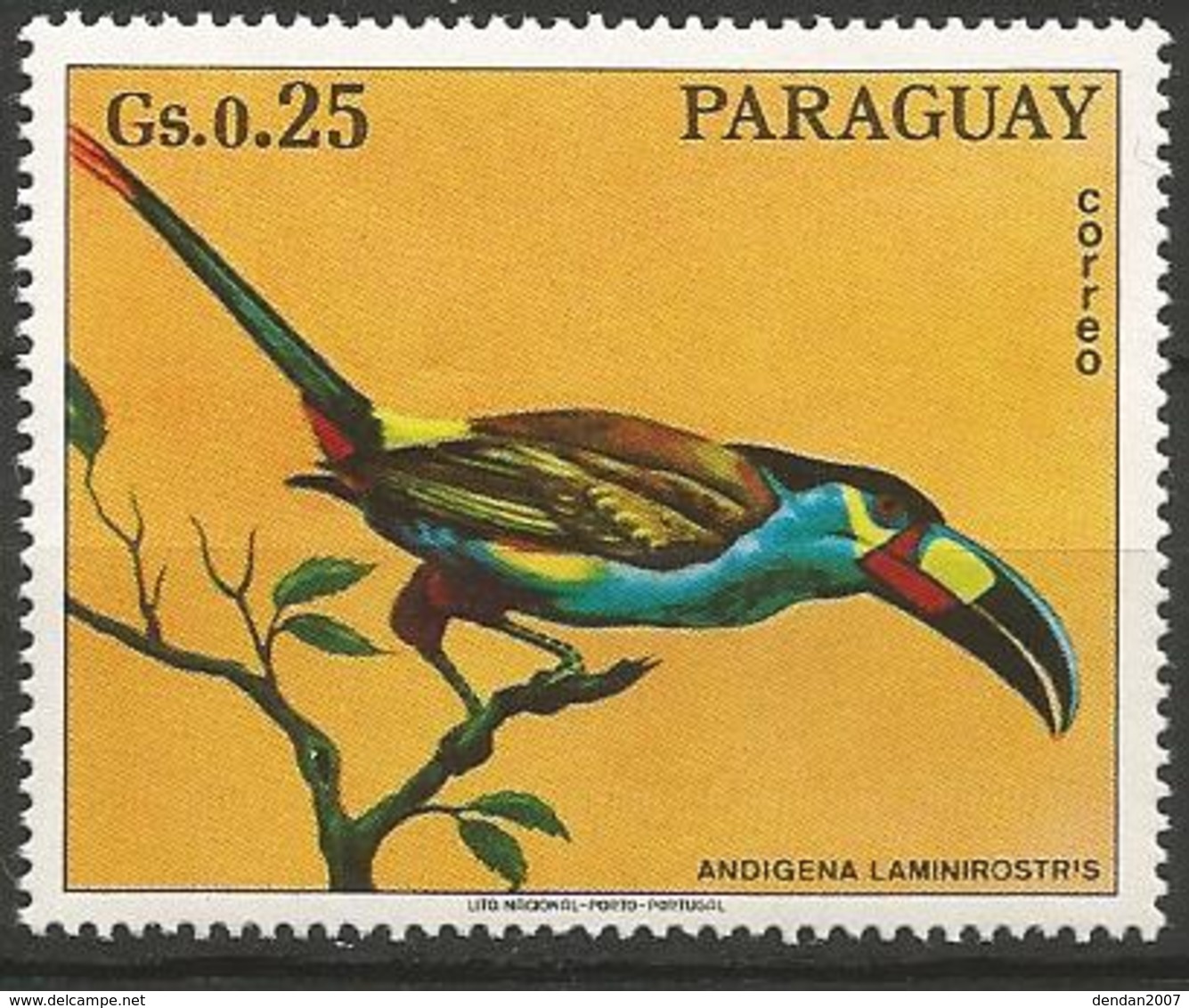 Paraguay - MNH 1973 - Family TOUCANS : Plate-billed Mountain Toucan ( Andigena Laminirostris ) - Other & Unclassified