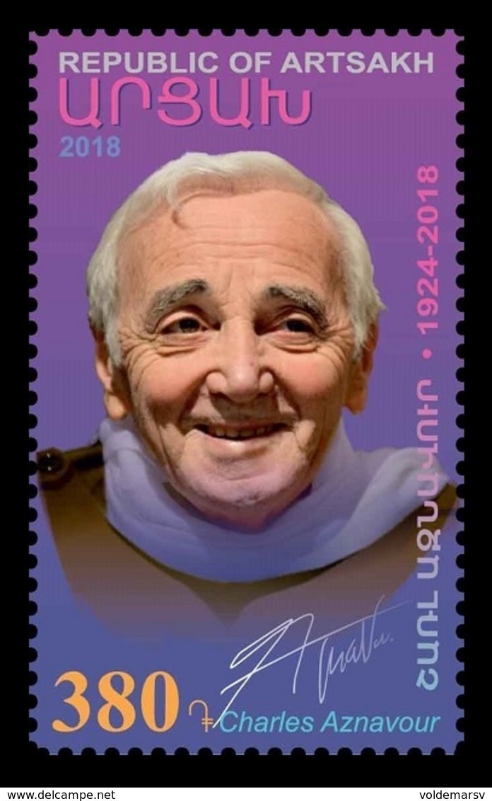 Armenia (Nagorno-Karabakh) 2018 Mih. 176 Music. Singer Charles Aznavour MNH ** - Armenia