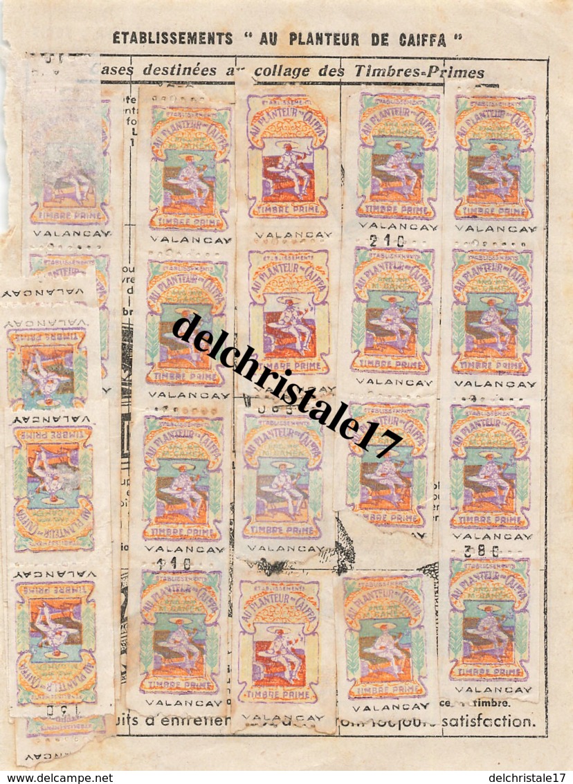 75 PARIS (SEINE) ETS "AU PLANTEUR DE CAIFFA" FEUILLE TIMBRES - Unclassified