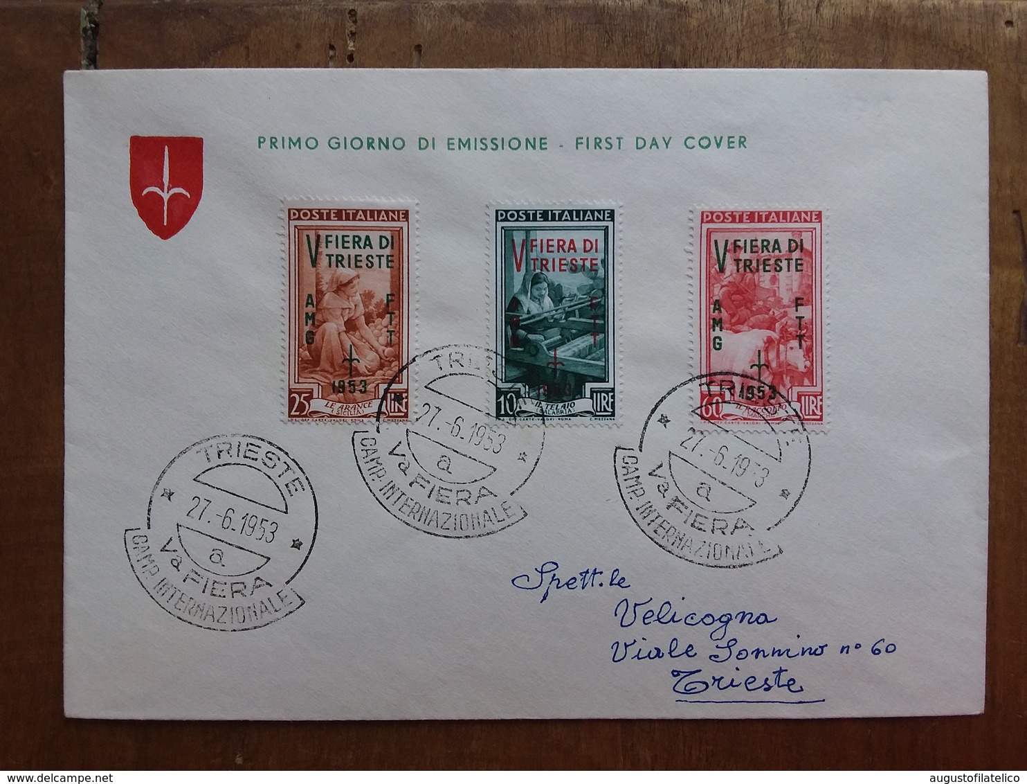 TRIESTE A - 5° Fiera Di Trieste Su Busta 1° Giorno Viaggiata - Con Annullo Arrivo + Spese Postali - Storia Postale