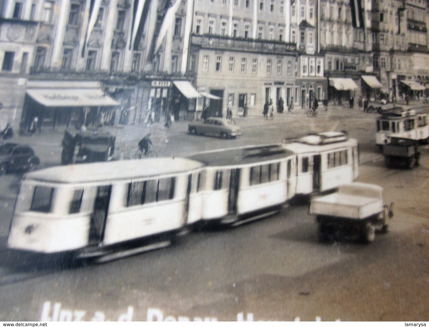 Linz Ist Die Landeshauptstadt Von Oberösterreich Tramway Voitures Automobiles Anciennes Postkarte Carte Postale - Linz