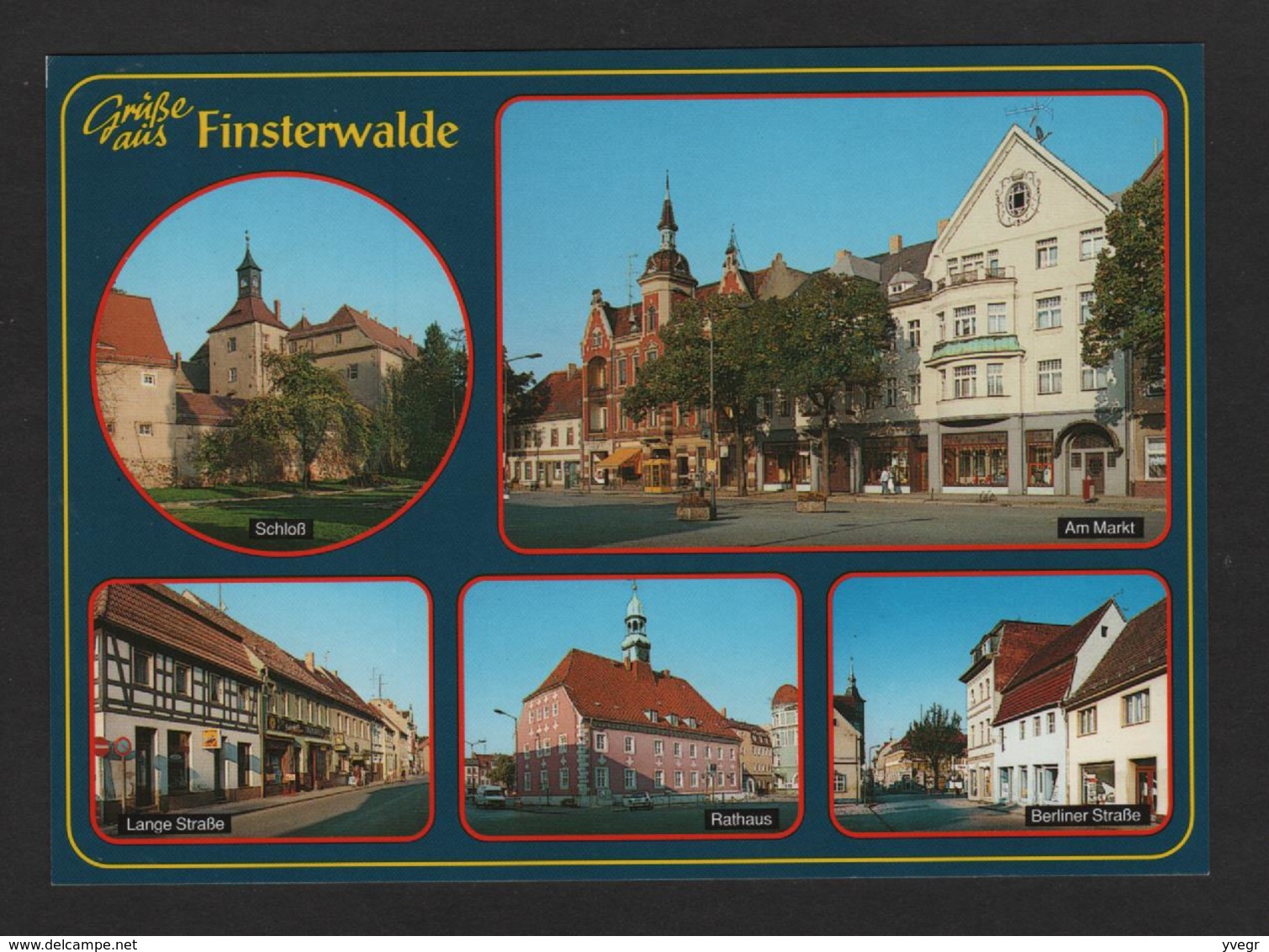 Allemagne - FINSTERWALDE - Grube Aus - Schiob, Am Markt, Lange Strabe, Rathaus, Berliner Strabe - Finsterwalde