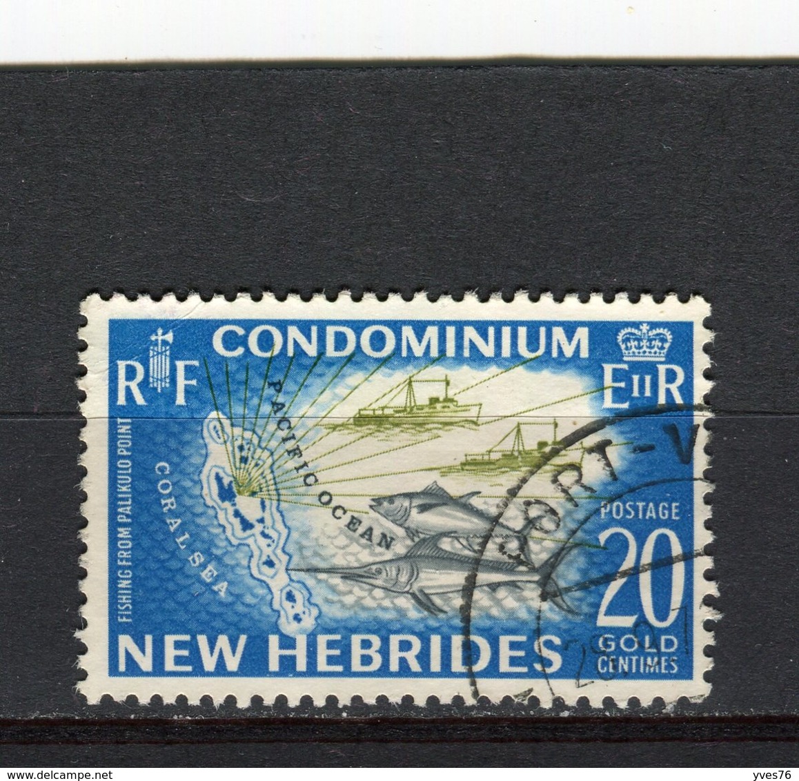 NOUVELLES-HEBRIDES - Y&T N° 220° - Pêche Et Carte - Usati