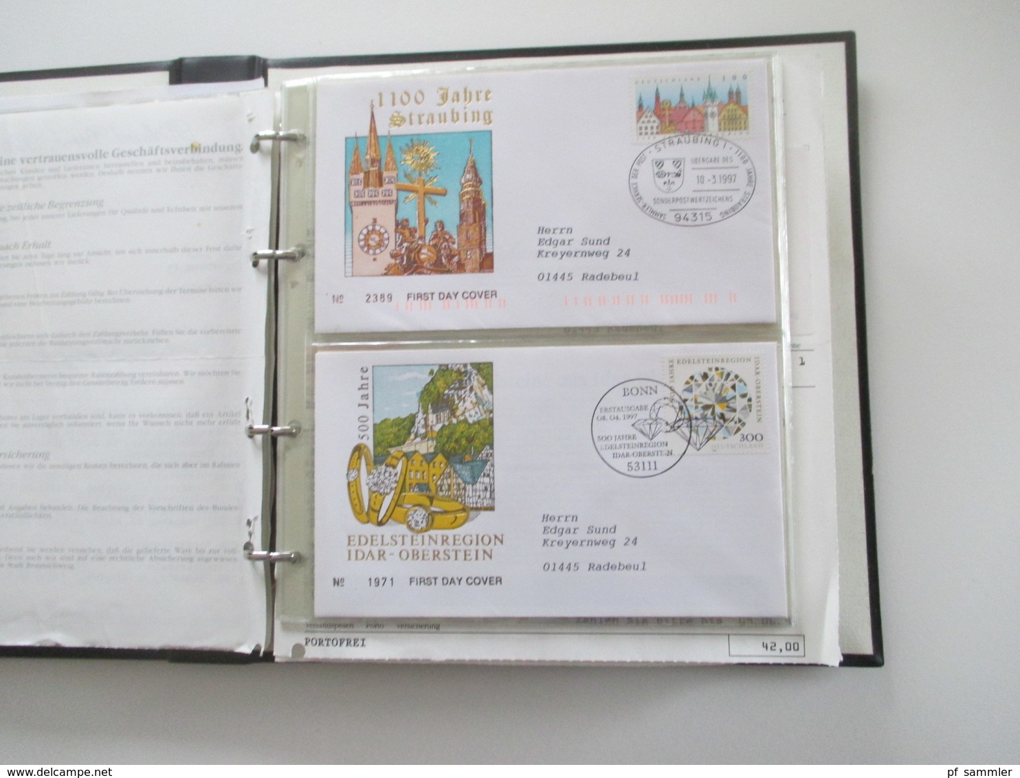BRD FDC Sammlung 1961 - 2002 90er in 13 Belege Alben! Hunderte FDC / Sonderbelege 90er Jahre echt gelaufen aus Borek Abo