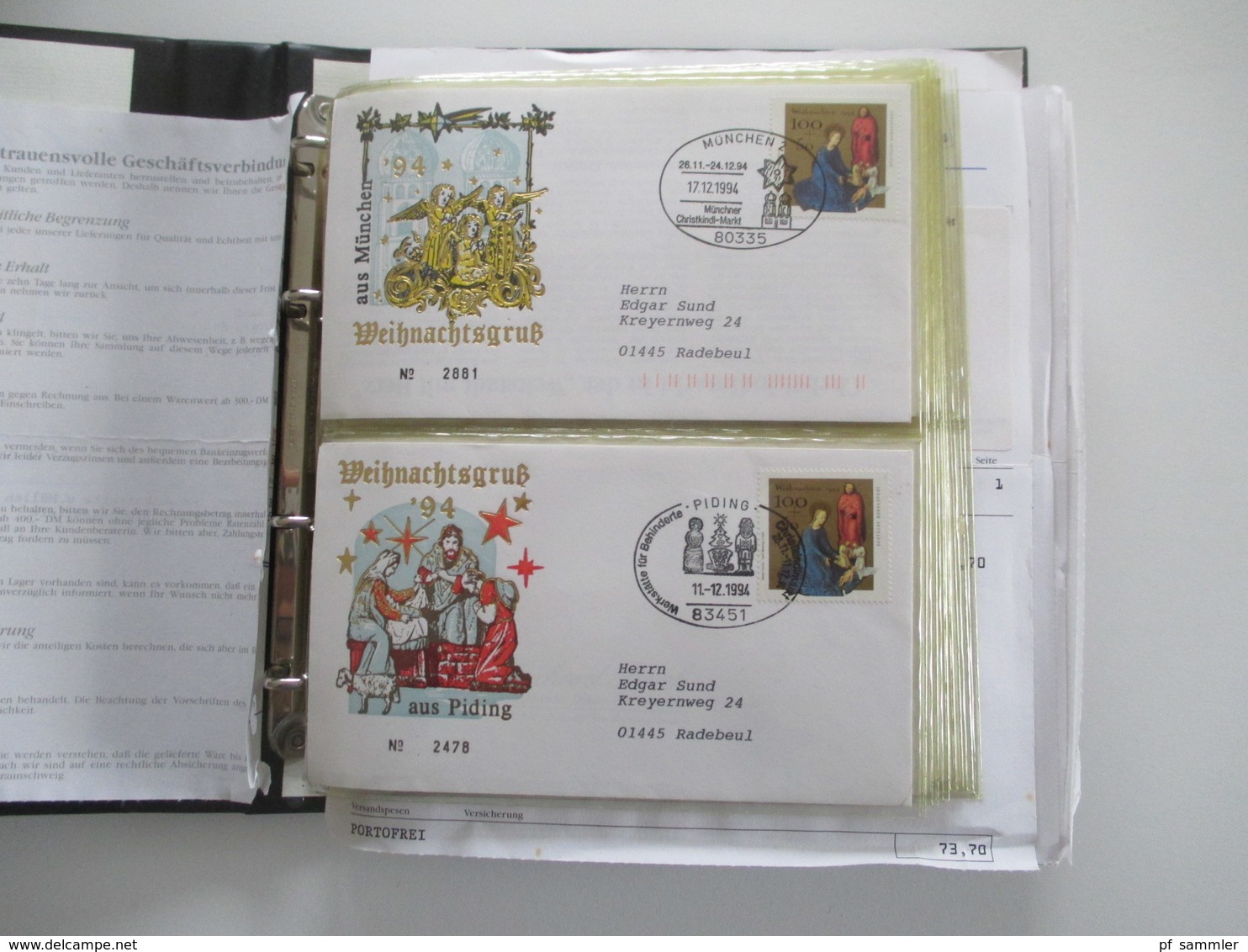 BRD FDC Sammlung 1961 - 2002 90er in 13 Belege Alben! Hunderte FDC / Sonderbelege 90er Jahre echt gelaufen aus Borek Abo
