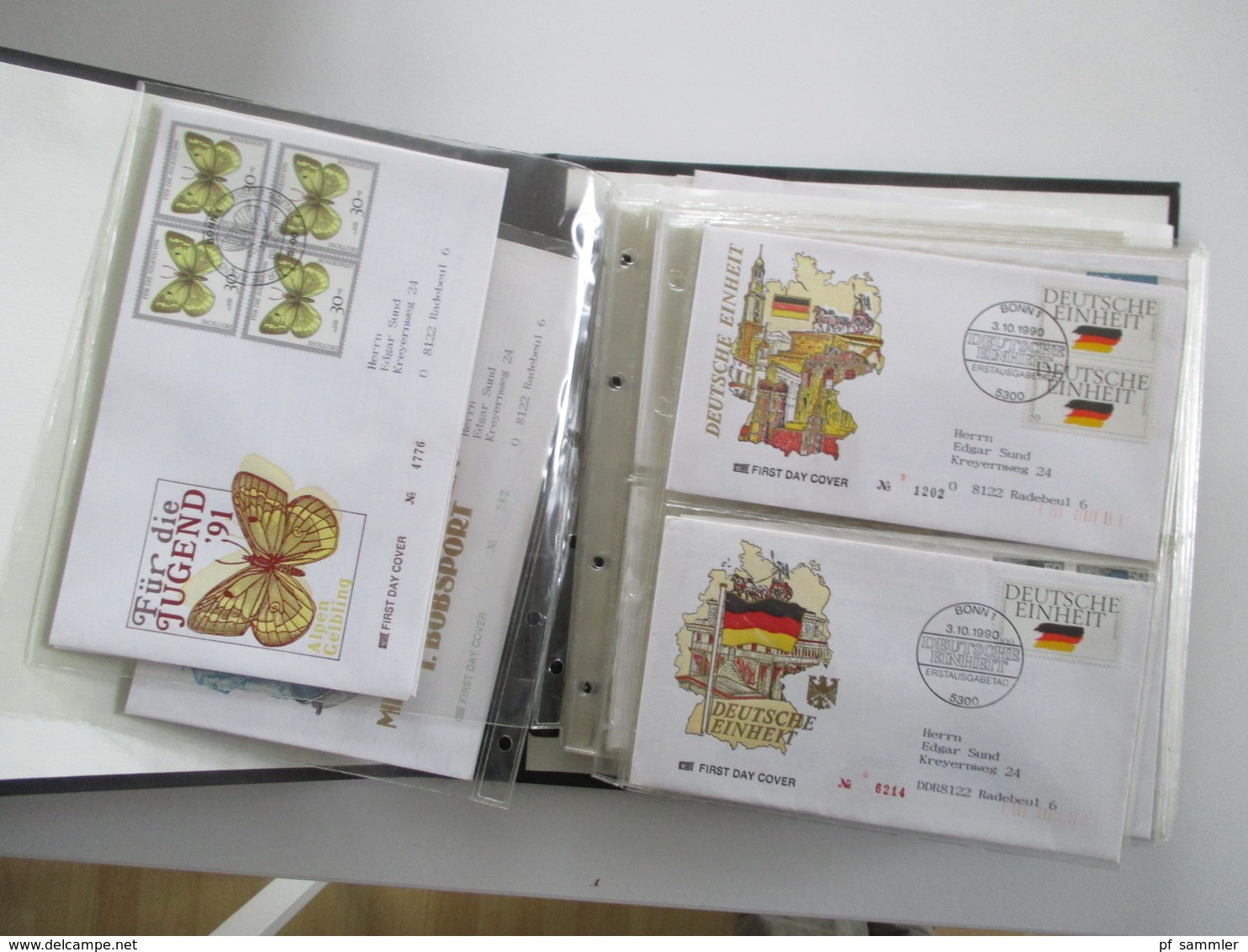 BRD FDC Sammlung 1961 - 2002 90er in 13 Belege Alben! Hunderte FDC / Sonderbelege 90er Jahre echt gelaufen aus Borek Abo