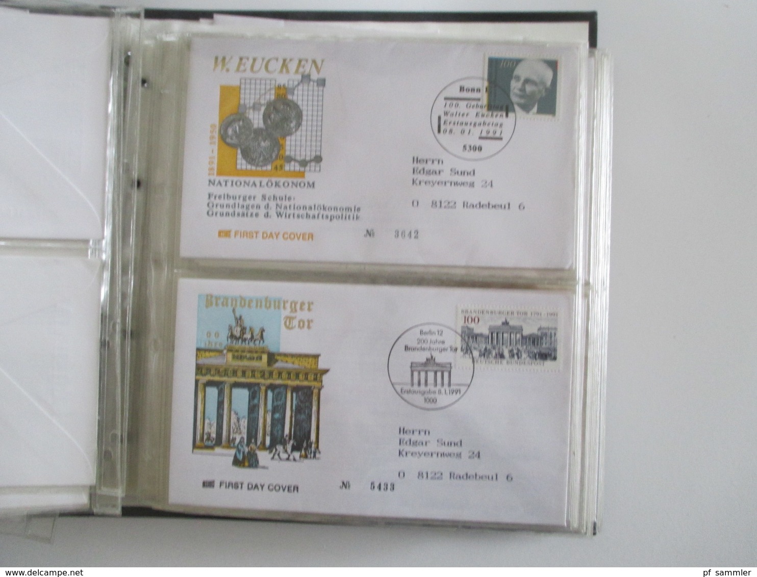 BRD FDC Sammlung 1961 - 2002 90er in 13 Belege Alben! Hunderte FDC / Sonderbelege 90er Jahre echt gelaufen aus Borek Abo