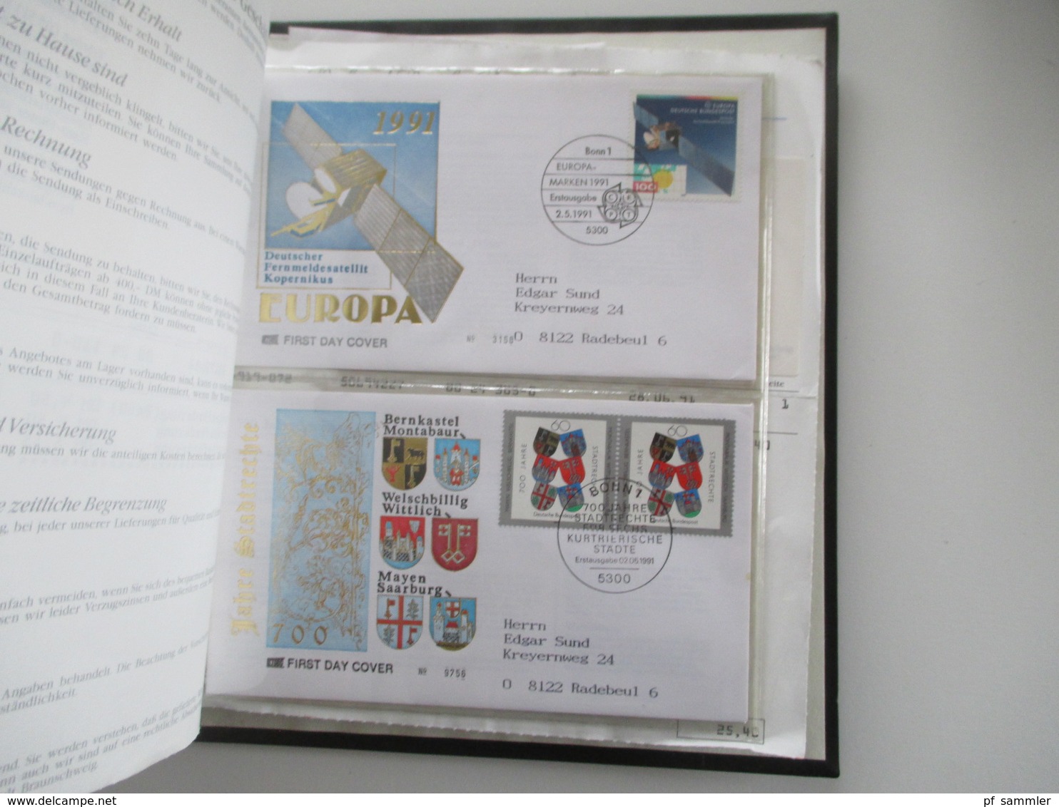 BRD FDC Sammlung 1961 - 2002 90er in 13 Belege Alben! Hunderte FDC / Sonderbelege 90er Jahre echt gelaufen aus Borek Abo