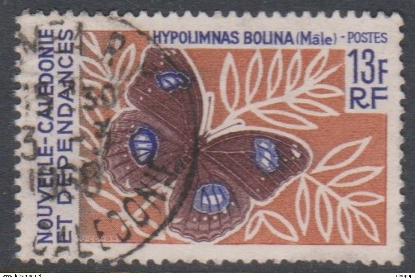 New Caledonia SG 432 1967 Butterflies 13f Common Eggfly Male, Used - Butterflies