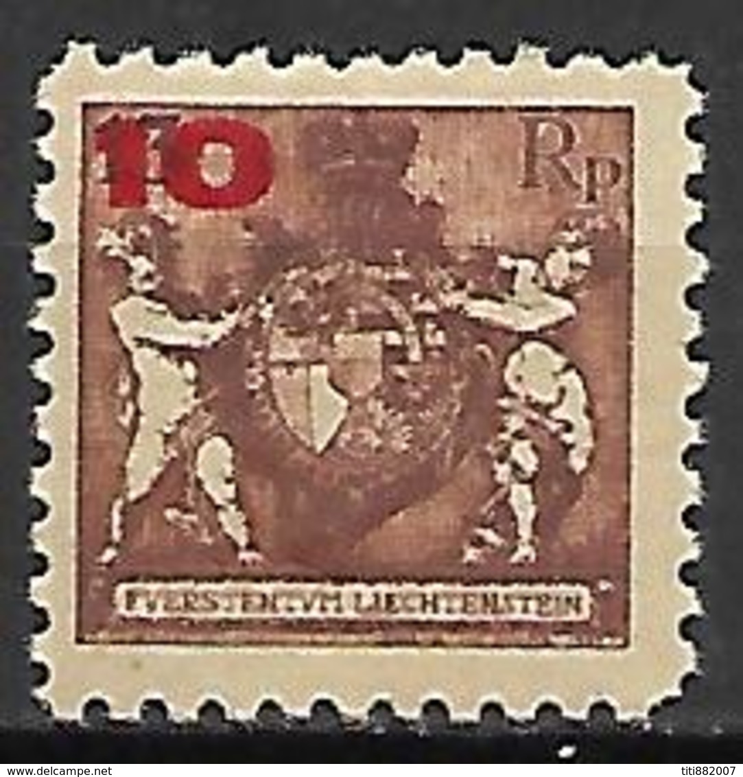 LIECHTENSTEIN    -   1924.   Y&T N° 62 B * .  Surchargé - Unused Stamps